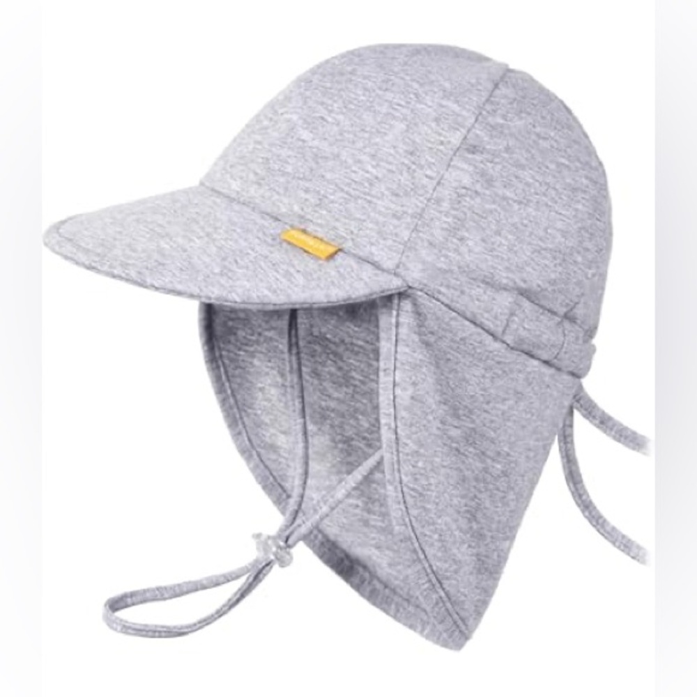 2-Pack Gray & White Baby Sun Hats
